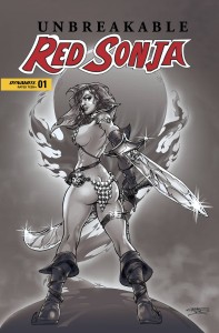 UNBREAKABLE RED SONJA #1 CVR U 7 COPY FOC INCV CASTRO B&W