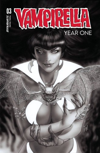 VAMPIRELLA YEAR ONE #3 CVR Q 7 COPY FOC INCV MARCH B&W