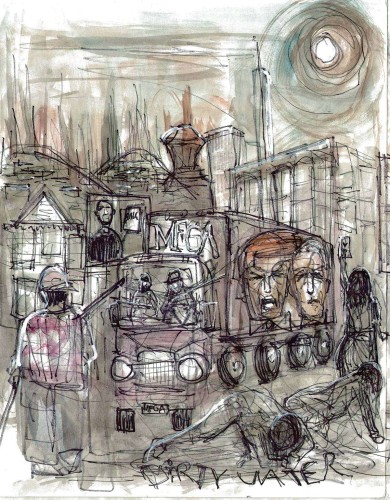 ROGUE STATE #1 CVR H CHUCK D GALLERY TRIPTYCH 2 OF 3