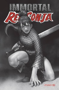 IMMORTAL RED SONJA #7 CVR O 7 COPY FOC INCV YOON B&W