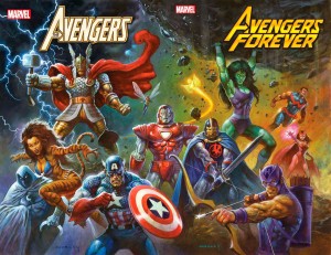 AVENGERS FOREVER #13 HORLEY 80S AVENGERS ASSEMBLE CONNECT VAR