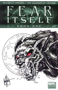 DF FEAR ITSELF #1 HAESER SGN SKETCH