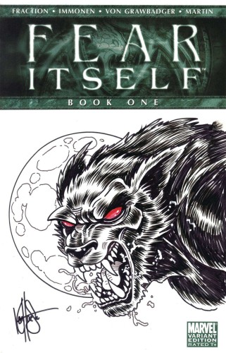 DF FEAR ITSELF #1 HAESER SGN SKETCH