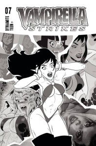 VAMPIRELLA STRIKES #7 CVR O 7 COPY FOC INCV CALDWELL B&W