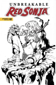 UNBREAKABLE RED SONJA #2 CVR P 7 COPY FOC INCV CASTRO B&W