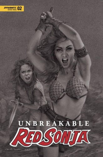 UNBREAKABLE RED SONJA #2 CVR Q 7 COPY FOC INCV CELINA B&W