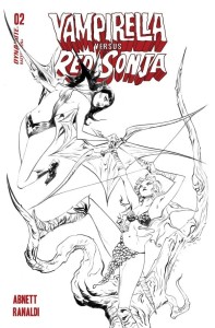VAMPIRELLA VS RED SONJA #2 CVR O 7 COPY FOC INCV LEE B&W