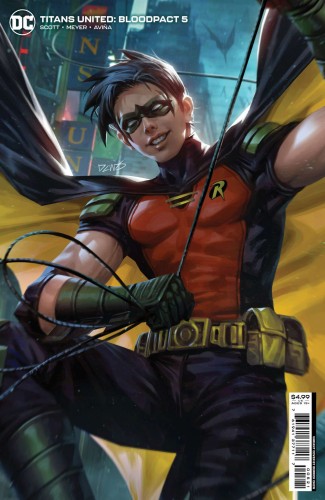TITANS UNITED BLOODPACT #5 (OF 6) CVR B DERRICK CHEW CARD STOCK VAR