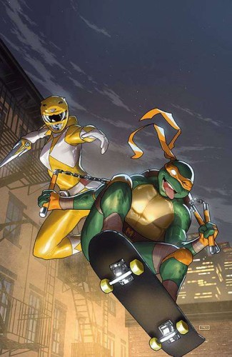 MMPR TMNT II #4 (OF 5) CVR E CARDSTOCK VAR CLARKE
