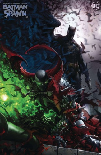 DF BATMAN SPAWN #1 MATTINA VAR CAPULLO SILVER SGN