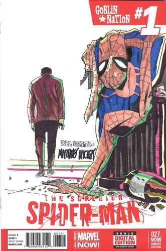DF MARVEL COMICS BLANK VAR NICIEZA & DELBEATO HOMAGE SKETCH