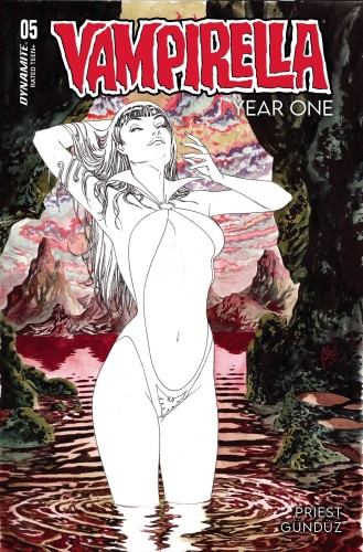 VAMPIRELLA YEAR ONE #5 CVR Q 7 COPY FOC INCV MARCH B&W