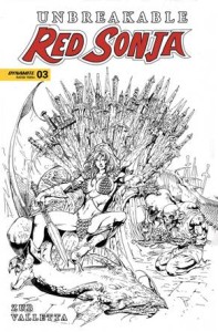 UNBREAKABLE RED SONJA #3 CVR P 7 COPY FOC INCV CASTRO B&W