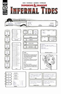 DUNGEONS & DRAGONS INFERNAL TIDES #5 (OF 5) CVR B CHARACTER SHEET