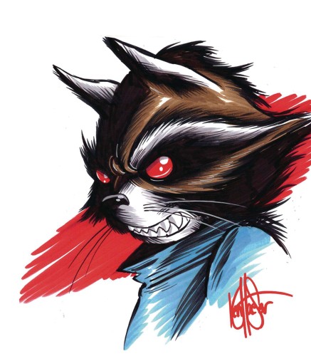 DF MARVEL COMICS HAESER ROCKET RACCOON SKETCH VAR
