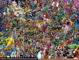 FANTASTIC FOUR #7 (#700) KOBLISH WRPAD CONNECTING 700 CHARACTERS VAR