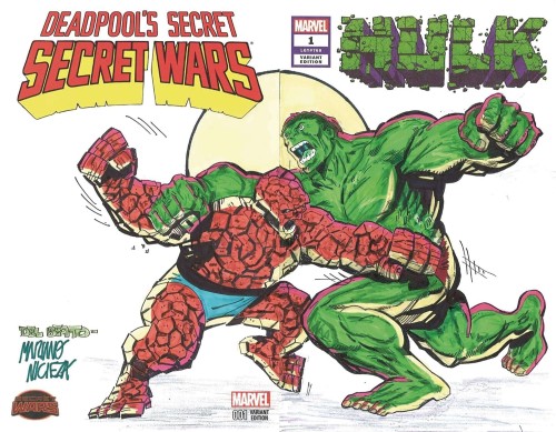 DF MARVEL COMICS HULK SKETCH VAR NICIEZA & DELBEATO SGN RMRK