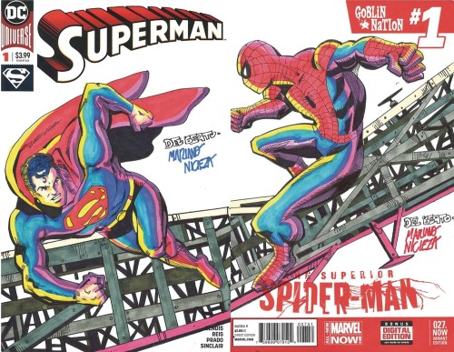DF MARVEL & DC COMICS SKETCH VAR NICIEZA & DELBEATO SGN RMRK