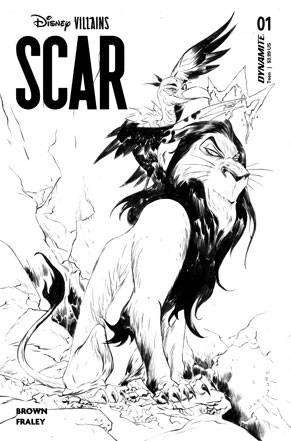 DISNEY VILLAINS SCAR #1 CVR ZB FOC 10 COPY JAE LEE B&W INCV