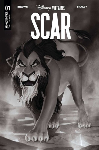 DISNEY VILLAINS SCAR #1 CVR Z FOC 7 JUNGGEON YOON B&W INCV