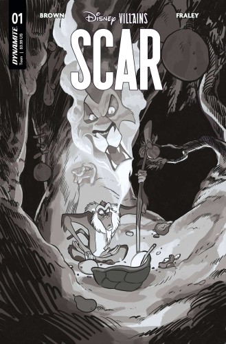 DISNEY VILLAINS SCAR #1 CVR Y FOC 7 ERICA HENDERSON B&W INCV