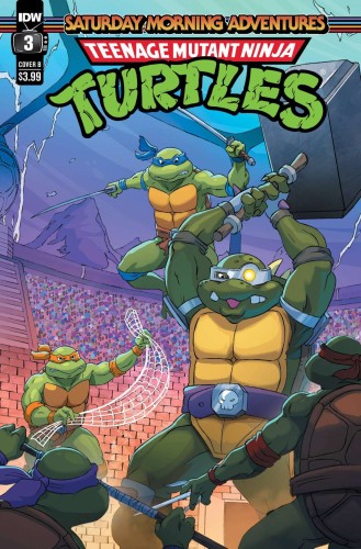 TMNT SATURDAY MORNING ADV CONTINUED #3 CVR B SCHOENING