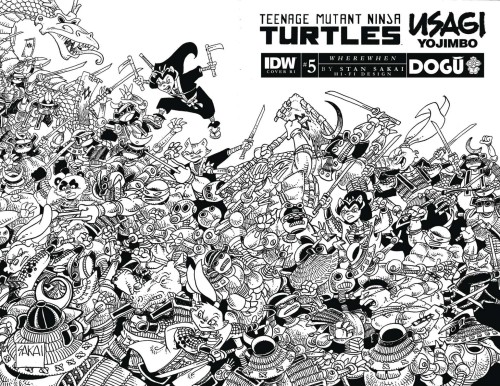 TMNT USAGI YOJIMBO WHEREWHEN #5 CVR D 25 COPY INCV SAKAI B&W