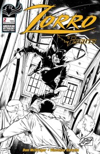 ZORRO FLIGHTS #2 AM EXC B&W VAR