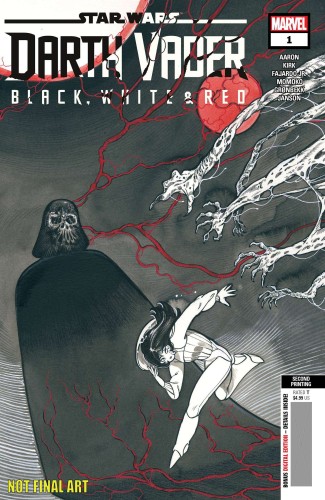 STAR WARS DARTH VADER BLACK WHITE AND RED #1 2ND PTG MOMOKO