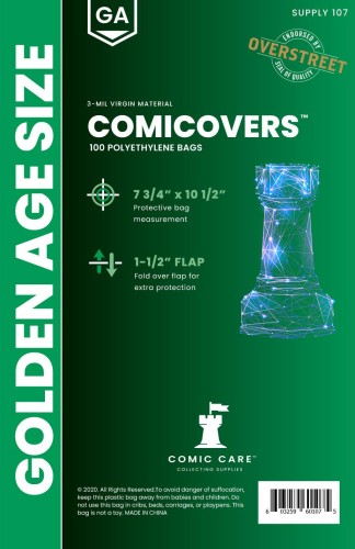 COMICARE GOLDEN PE BAGS (folie ochronne) 100 szt.