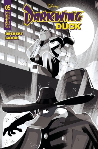 DARKWING DUCK #5 CVR T 10 COPY FOC INCV KAMBADAIS B&W