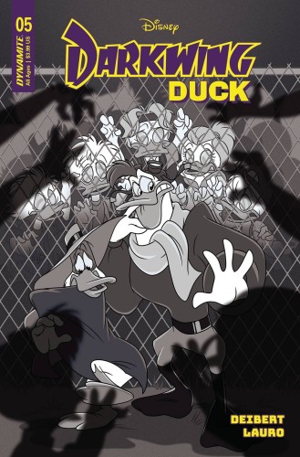 DARKWING DUCK #5 CVR V 10 COPY FOC INCV FORSTNER B&W