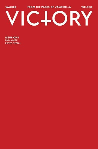 VICTORY #1 CVR Q FOC BLOOD RED BLANK AUTHENTIX