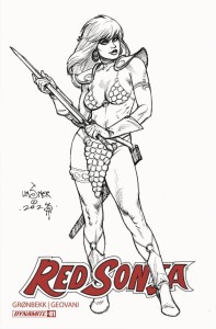 SDCC 2023 RED SONJA 2023 #1 B&W EXC VAR