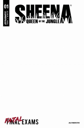 SHEENA QUEEN OF JUNGLE #1 CVR E BLANK AUTHENTIX