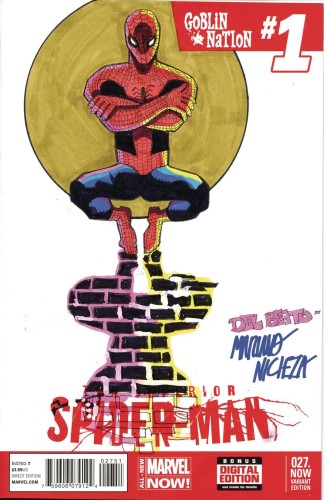 DF MARVEL COMICS SGN RMRK NICIEZA & DELBATO & MILLER SKETCH