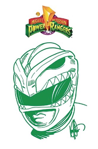 DF MMPR 30TH ANN SP #1 BLANK COMISSIONS CVR ART HAESER SGN