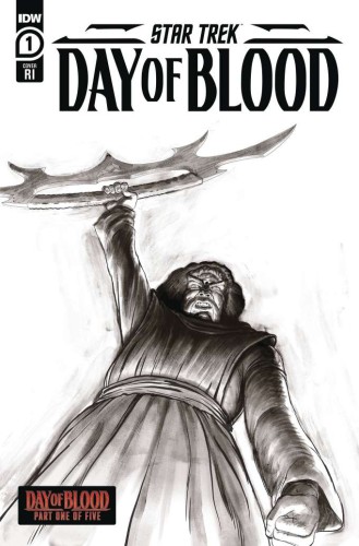 STAR TREK DAY OF BLOOD #1 CVR E 10 COPY INCV WARD B&W