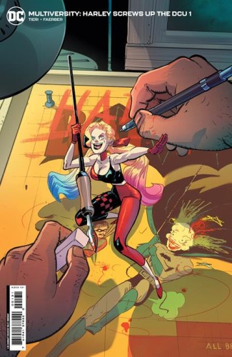 MULTIVERSITY HARLEY SCREWS UP THE DCU #1 (OF 6) CVR C INC 1:25 RILEY ROSSMO CARD STOCK VAR