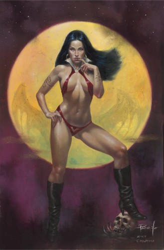 VAMPIRELLA DEAD FLOWERS #1 (OF 4) CVR P PARRILLO METAL PREMIUM