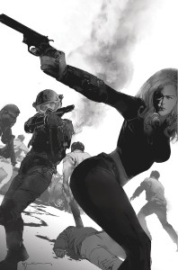 HEAT SEEKER GUN HONEY SERIES #1 (OF 4) SDCC SIENKIEWICZ B&W VIRGIN VAR