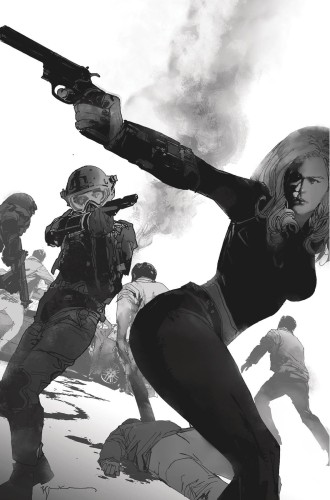 HEAT SEEKER GUN HONEY SERIES #1 (OF 4) SDCC SIENKIEWICZ B&W VIRGIN VAR
