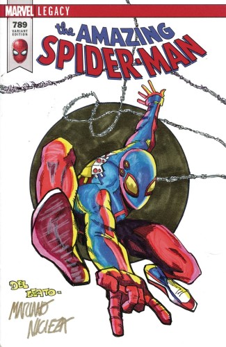 DF MARVEL CVR NICIEZA & DELBEATO SGN MCFARLANE HOMAGE SKETCH