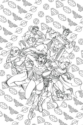 JUSTICE LEAGUE OF AMERICA #7 ADULT COLORING BOOK VAR ED (N52)
