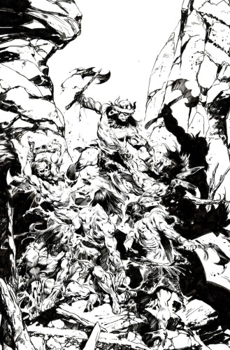 CONAN BARBARIAN #1 CVR J 10 COPY INCV TORRE VIRGIN B&W