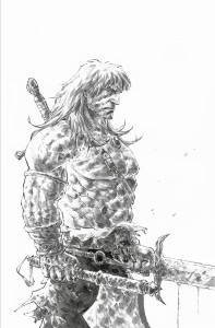 CONAN BARBARIAN #2 FOC QUAH B&W INK VIRGIN