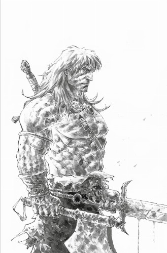 CONAN BARBARIAN #2 FOC QUAH B&W INK VIRGIN