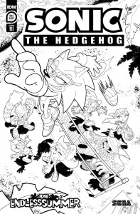 IDW ENDLESS SUMMER SONIC THE HEDGEHOG CVR C 10 COLORING BOOK