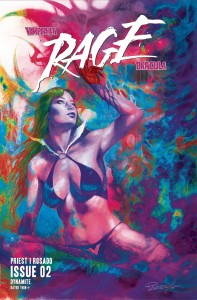 VAMPIRELLA DRACULA RAGE #2 CVR P FOC PARRILLO ULTRAVIOLET