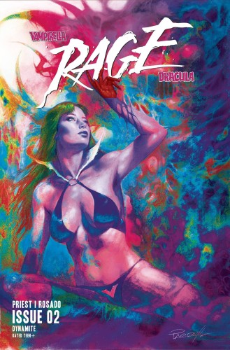VAMPIRELLA DRACULA RAGE #2 CVR P FOC PARRILLO ULTRAVIOLET